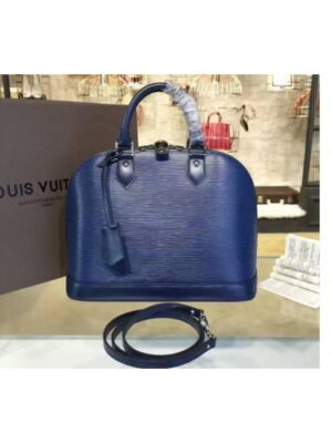 Louis Vuitton Replica M40302 Alma PM Epi Leather Bags Blueberry