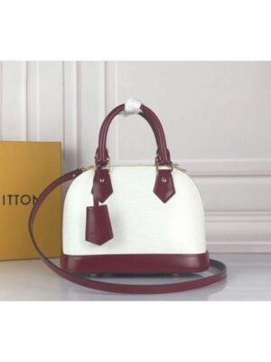 Louis Vuitton Replica M40302 LV Replica Alma PM Epi Leather White