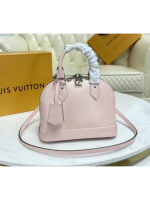 Louis Vuitton Replica M41327 LV Replica Alma BB handbag in Black Rose Ballerine Pink Leather