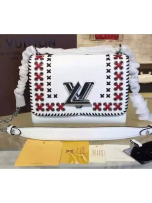 Louis Vuitton Replica M42778 Twist MM Epi Leather Bags White