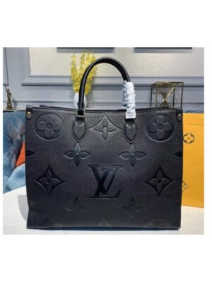 Louis Vuitton Replica M44570 LV Replica Onthego tote bags Black Taurillon leather