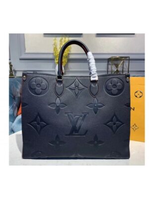 Louis Vuitton Replica M44570 LV Replica Onthego tote bags Navy Blue Taurillon leather