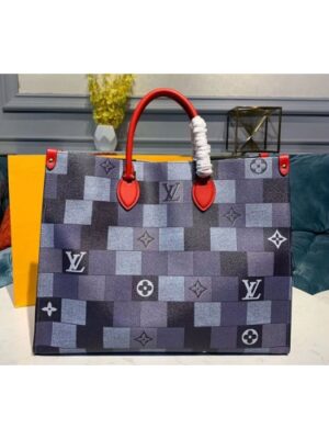 Louis Vuitton Replica M44576 LV Replica Onthego tote bags Damier Graphite Canvas