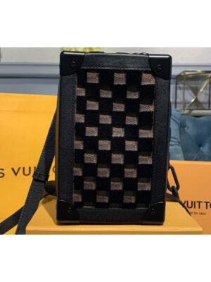 Louis Vuitton Replica M45044 LV Replica Vertical Soft Trunk bag Damier Ebene Canvas With Black