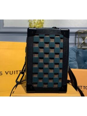 Louis Vuitton Replica M45044 LV Replica Vertical Soft Trunk bag Damier Ebene Canvas With Green