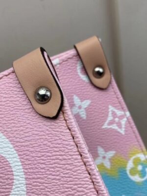 Louis Vuitton Replica M45119 LV Replica Escale Onthego GM tote bag Pastel Pink Monogram Canvas