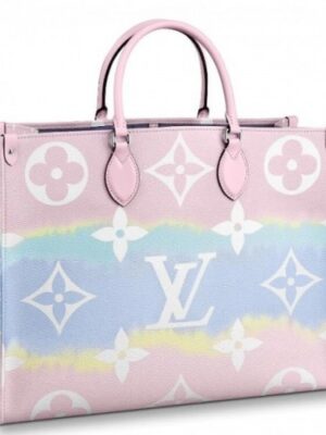 Louis Vuitton Replica M45119 LV Replica Escale Onthego GM tote bag Pastel Pink Monogram Canvas