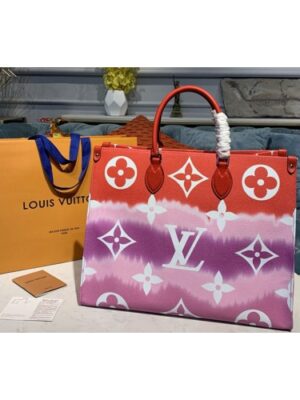 Louis Vuitton Replica M45121 LV Replica Escale Onthego GM tote bag in Red Monogram canvas