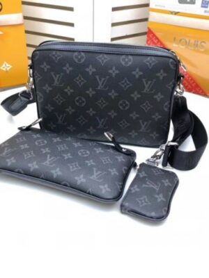 Louis Vuitton Replica M45320 DISTRICT BAGS IN MONOGRAM ECLIPSE CANVAS