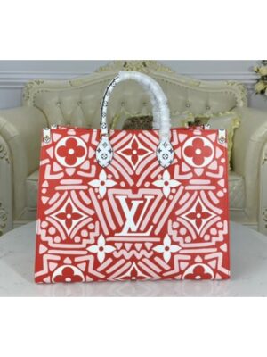 Louis Vuitton Replica M45358 LV Replica Crafty Onthego GM tote bag in Red Monogram Giant coated canvas