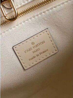 Louis Vuitton Replica M45654 LV Replica OnTheGo PM tote Bag in Cream/Bois de Rose Pink Monogram Empreinte leather