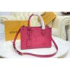 Louis Vuitton Replica M45660 LV Replica OnTheGo PM tote Bag in Freesia Pink Monogram Empreinte leather