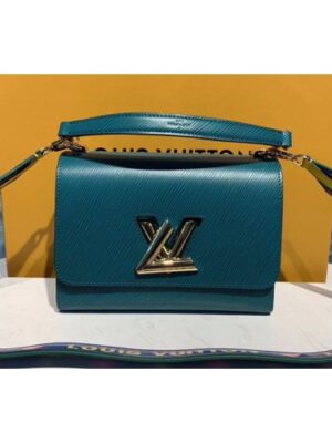 Louis Vuitton Replica M50282 LV Replica Twist MM handbags Blue Epi Leather