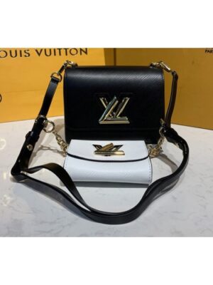 Louis Vuitton Replica M50332 LV Replica Twist PM chain bag in White/Black Epi leather