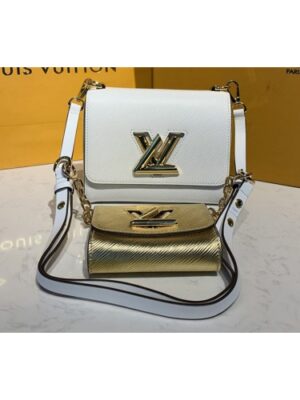 Louis Vuitton Replica M50332 LV Replica Twist PM chain bag in White/Gold Epi leather