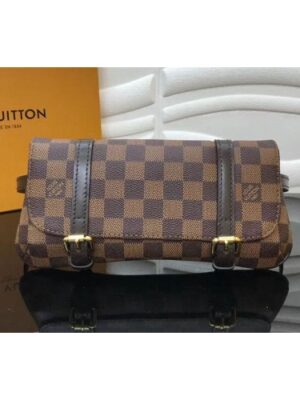 Louis Vuitton Replica M51159 LV Replica Damier Ebene Canvas Pochette Marelle Bum Bag