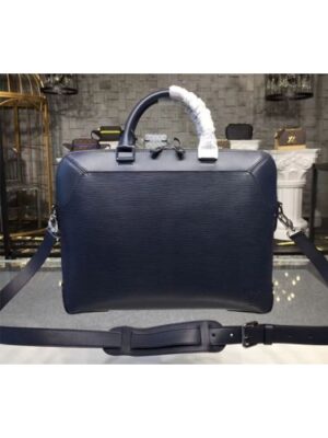 Louis Vuitton Replica M51690 LV Replica Oliver Briefcase Epi Leather Bags Navy Blue