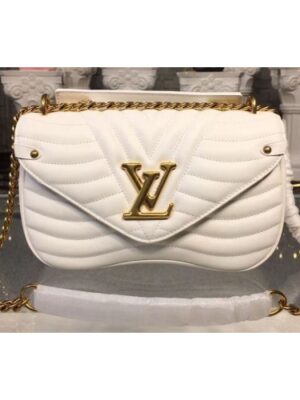 Louis Vuitton Replica M51945 LV Replica New Wave Chain Bags MM White