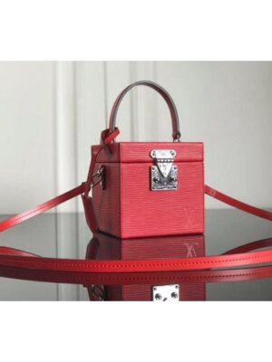 Louis Vuitton Replica M52466 LV Replica Bleecker Box Epi Leather Bags Red