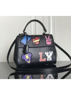 Louis Vuitton Replica M52484 LV Replica Cluny BB Epi Leather Bags Black