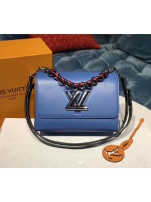 Louis Vuitton Replica M52503 LV Replica Twist MM Bags Epi Leather Blue