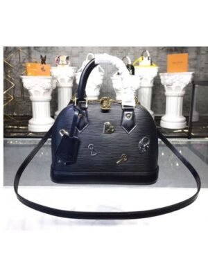 Louis Vuitton Replica M52884 Alma BB Bags Epi Leather Black