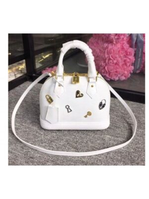 Louis Vuitton Replica M52885 Alma BB Bags Epi Leather White