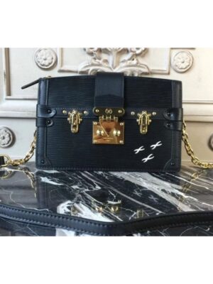 Louis Vuitton Replica M53052 Trunk Clutch Epi Leather Bags Black