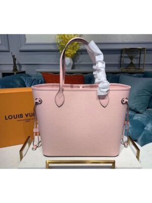 Louis Vuitton Replica M54185 LV Replica Neverfull MM Bags Pink Epi Leather