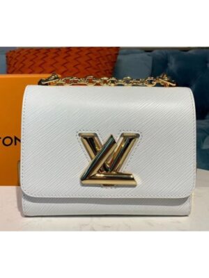 Louis Vuitton Replica M54278 LV Replica Twist PM chain bags White Epi leather