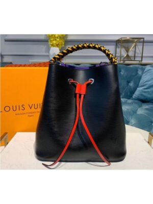 Louis Vuitton Replica M54366 LV Replica NéoNoé bucket bags Black Epi Leather