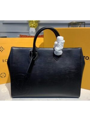 Louis Vuitton Replica M55185 LV Replica Grand Sac tote bags in Black Epi leather