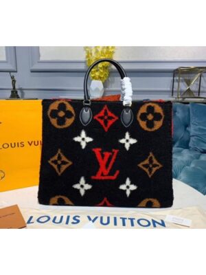 Louis Vuitton Replica M55421 LV Replica Onthego tote bag Black Monogram Canvas and VeLV Replicaet