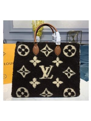 Louis Vuitton Replica M55421 LV Replica Onthego tote bag Coffee Monogram Canvas and VeLV Replicaet