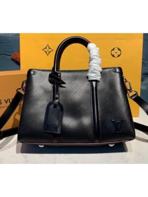 Louis Vuitton Replica M55613 LV Replica Twist Tote Bags Black Epi leather