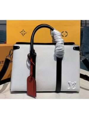 Louis Vuitton Replica M55613 LV Replica Twist Tote Bags White Epi leather