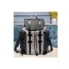 Louis Vuitton Replica M55699 LV Replica Christopher PM backpack in Black/SiLV Replicaer Monogram Eclipse Canvas