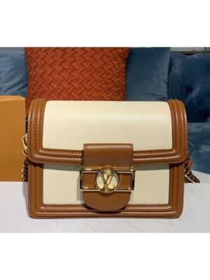 Louis Vuitton Replica M55964 LV Replica Mini Dauphine Handbags in Beige Epi leather