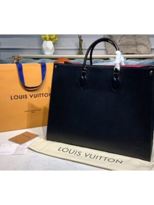 Louis Vuitton Replica M56080 LV Replica Onthego GM tote bag in Black Epi Leather