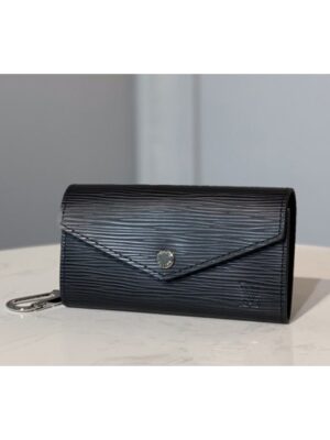 Louis Vuitton Replica M56245 LV Replica Key Pouch in Black Epi leather