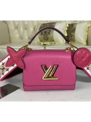 Louis Vuitton Replica M57063 LV Replica Twist Mini handbag Agathe Rose Pink Epi leather