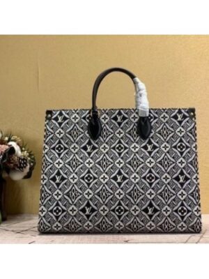 Louis Vuitton Replica M57207 LV Replica Since 1854 Onthego GM tote bag in Gray Jacquard Since 1854 textile