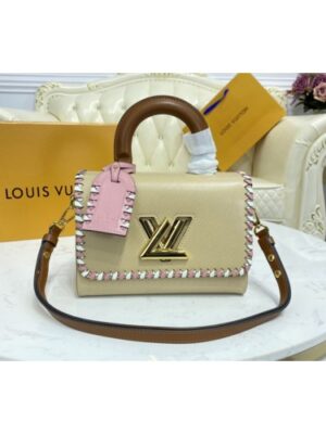 Louis Vuitton Replica M57318 LV Replica Twist MM handbag In Beige Epi Leather