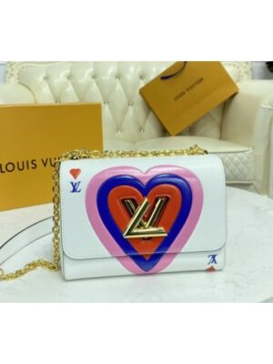 Louis Vuitton Replica M57460 LV Replica Game On Twist PM chain handbag in White Transformed epi leather