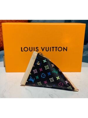 Louis Vuitton Replica M58028 LV Replica Berlingo Coin Purse Black Monogram Multicolor