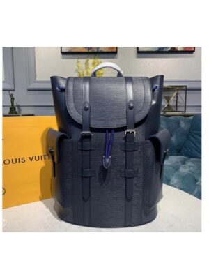 Louis Vuitton Replica M58868 LV Replica Christopher PM backpack Navy Blue Epi Leather