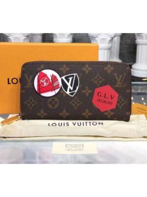 Louis Vuitton Replica M60017 LV Replica Monogram Canvas Zippy Wallet