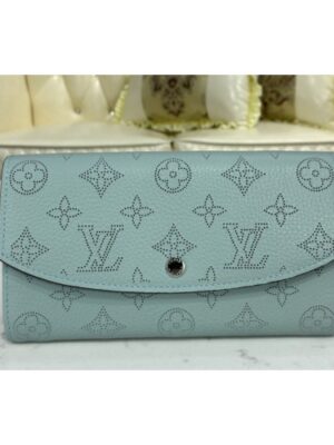 Louis Vuitton Replica M60144 LV Replica iris wallet in Blue Mahina leather