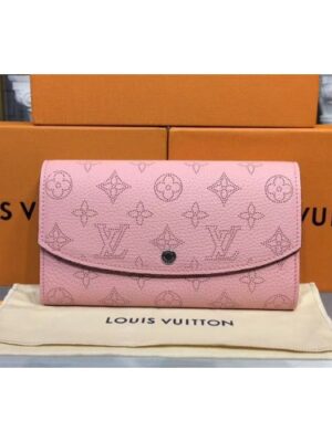 Louis Vuitton Replica M60145 LV Replica Mahina Leather Iris Wallet Pink