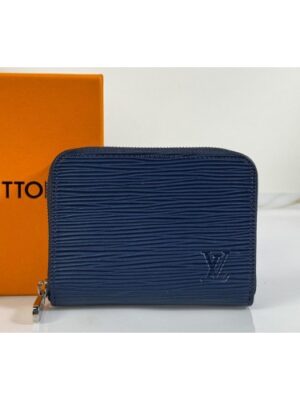 Louis Vuitton Replica M60152 LV Replica Zippy coin purse in Blue Epi Leather